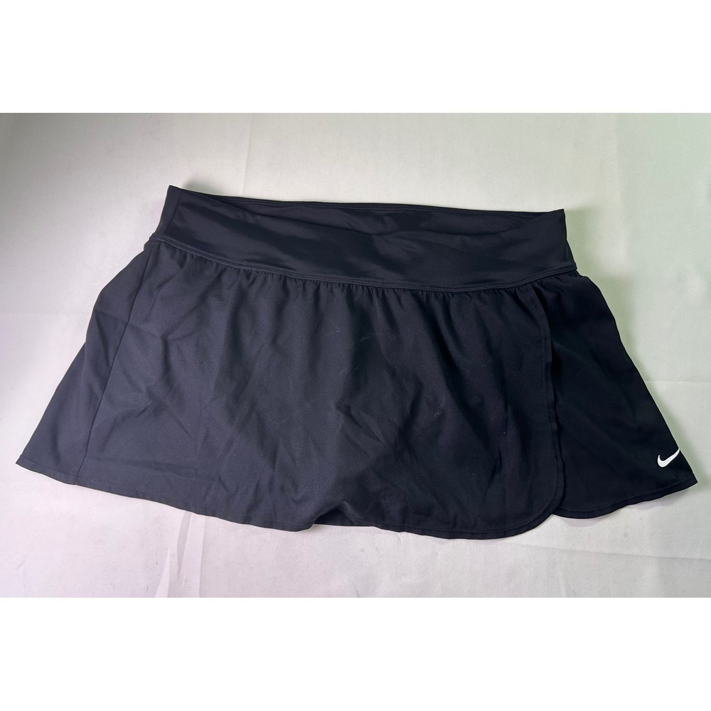 Nike Black Solid Element Swim Skirt Skort Plus Size 1X Board Skirt Brief Liner